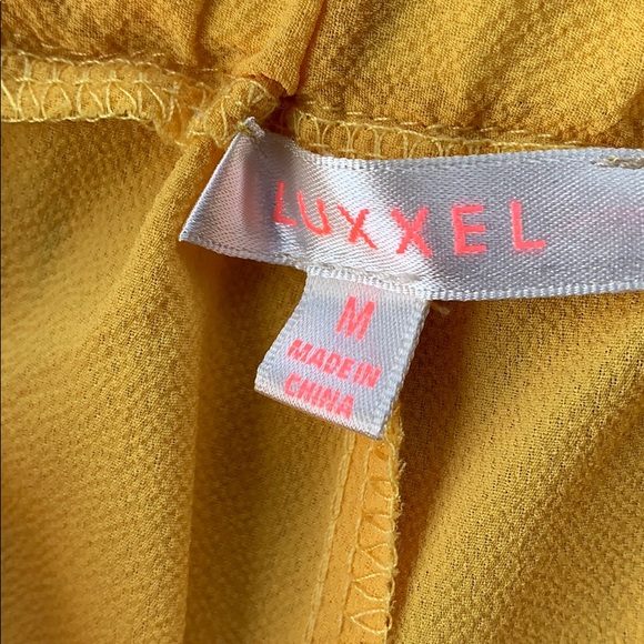 LUXXEL Yellow 2 Piece Halter Top High Waist Pants - Picture 8 of 16
